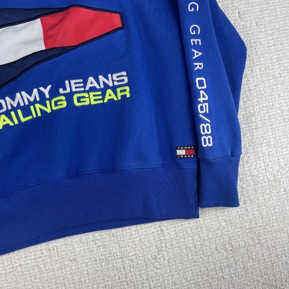 Tommy Jeans Sailing Gear Blue Sweatshirt Men XS 045/88 Retro Tommy - Picture 5 of 16